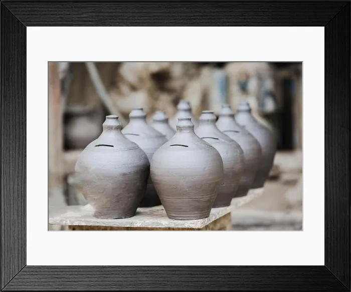 Framed Print : Handmade clay piggy bank on natural background in pottery square bhaktapur nepal Framed Print : Handmade clay piggy bank on natural background in pottery square bhaktapur nepal