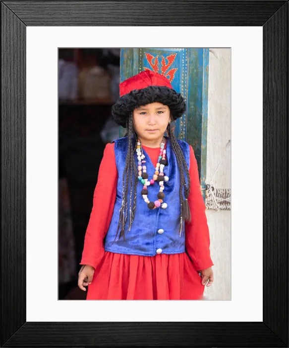 Framed Print : Lake Issyk-Kul, Kurgyzstan, 6th September 2018: local lady in full Kyrgyz outfit Framed Print : Lake Issyk-Kul, Kurgyzstan, 6th September 2018: local lady in full Kyrgyz outfit