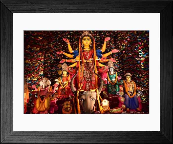 Framed Print : Durga Puja Festival, Kolkata, West Bengal, India