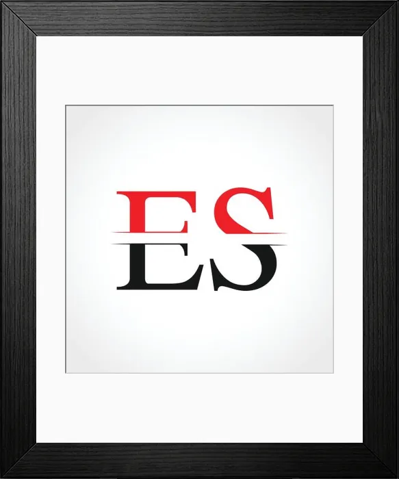 Framed Print : Initial ES Letter Linked Logo Business Vector Template. Creative Letter ES Logo Design Framed Print : Initial ES Letter Linked Logo Business Vector Template. Creative Letter ES Logo Design