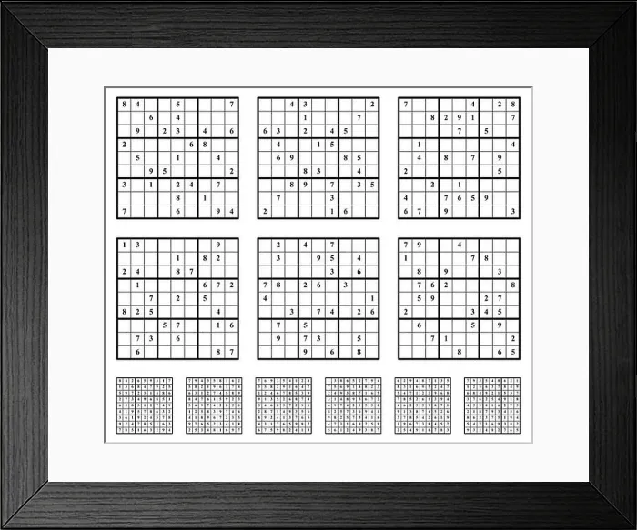 Framed Print : Sudoku game set with answers medium Difficulty Framed Print : Sudoku game set with answers medium Difficulty