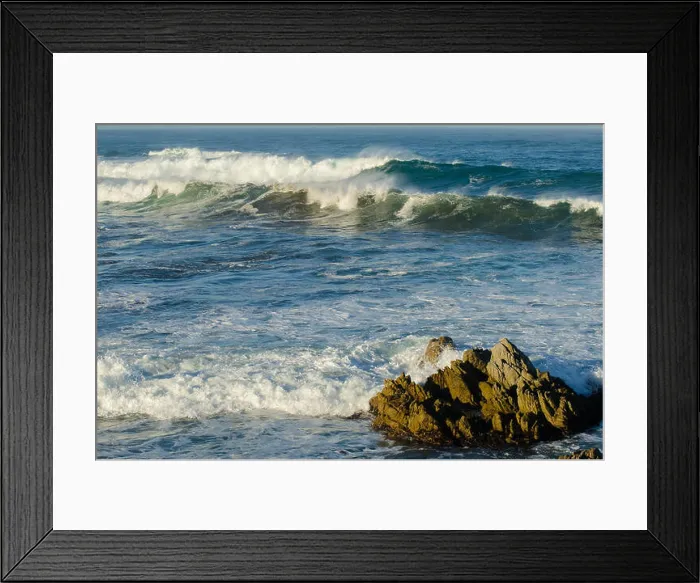 Framed Print : Waves breaking over rocks on Asilomar beach, Pacific Grove California Framed Print : Waves breaking over rocks on Asilomar beach, Pacific Grove California