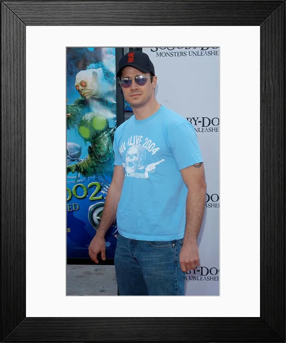 Framed Print : Freddie Prinze jr arriving at the premiere of Scooby-Doo 2 at the Chinese theatre in los Angeles Framed Print : Freddie Prinze jr arriving at the premiere of Scooby-Doo 2 at the Chinese theatre in los Angeles