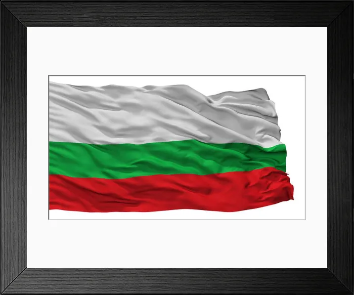 Framed Print : Puerto Berrio City Flag, Colombia, Antioquia Department, Isolated On White Background