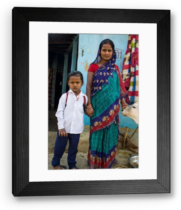 Framed Print : A Maithili woman of Kabirgamha Village in Loharpatti Framed Print : A Maithili woman of Kabirgamha Village in Loharpatti