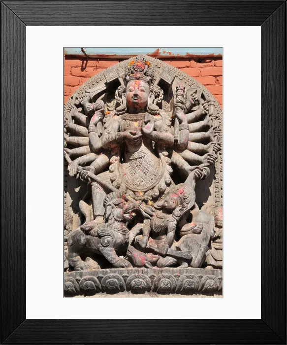Framed Print : Durga statue, Durbar square, Bhaktapur, Nepal Framed Print : Durga statue, Durbar square, Bhaktapur, Nepal