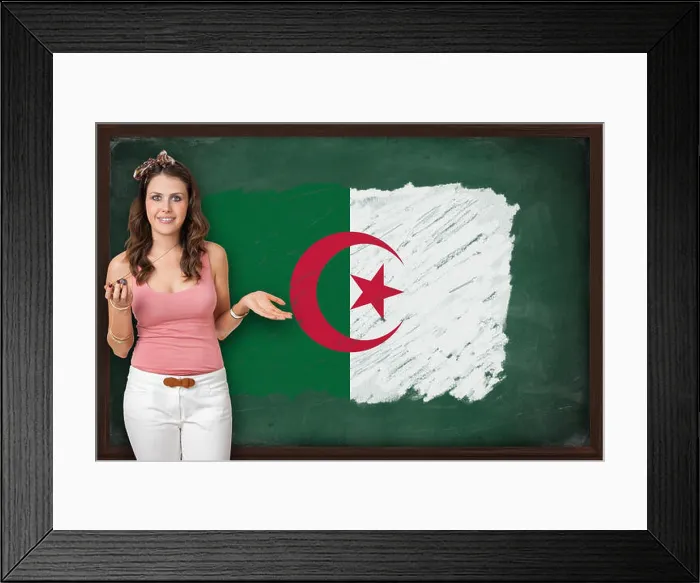 Framed Print : Beautiful and smiling woman showing flag of XXXXXXX on blackboard, presentation for tourism and marketing research Framed Print : Beautiful and smiling woman showing flag of XXXXXXX on blackboard, presentation for tourism and marketing research