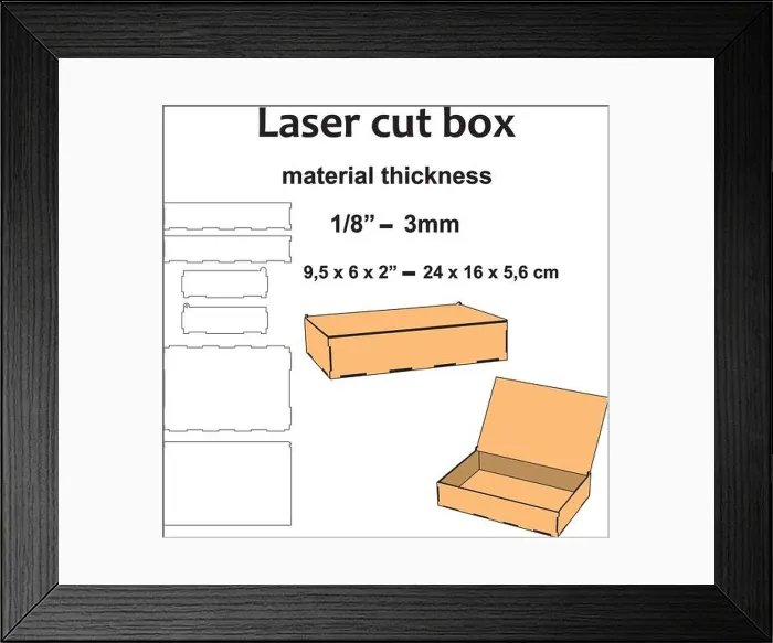 Framed Print : Laser cutting pattern Rectangular box Laser cut box wooden box with hinges vector template wood plywood mdf acrylic Framed Print : Laser cutting pattern Rectangular box Laser cut box wooden box with hinges vector template wood plywood mdf acrylic