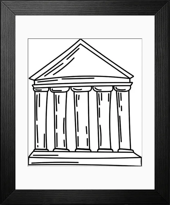 Framed Print : Ancient Greek architecture, a symbol of law and justice Framed Print : Ancient Greek architecture, a symbol of law and justice