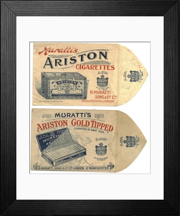 Framed Print : Tobacconist's envelopes circa1900