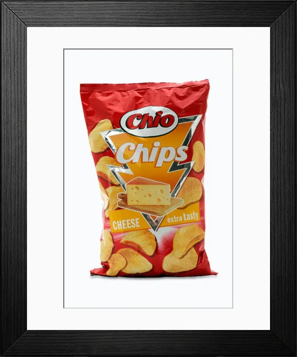 Framed Print : Chio Chips with cheese crisps