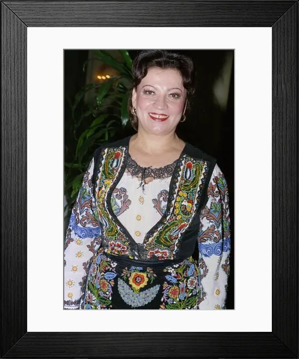 Framed Print : Romanian folk music artist Maria Ciobanu, approx. 1989 Framed Print : Romanian folk music artist Maria Ciobanu, approx. 1989