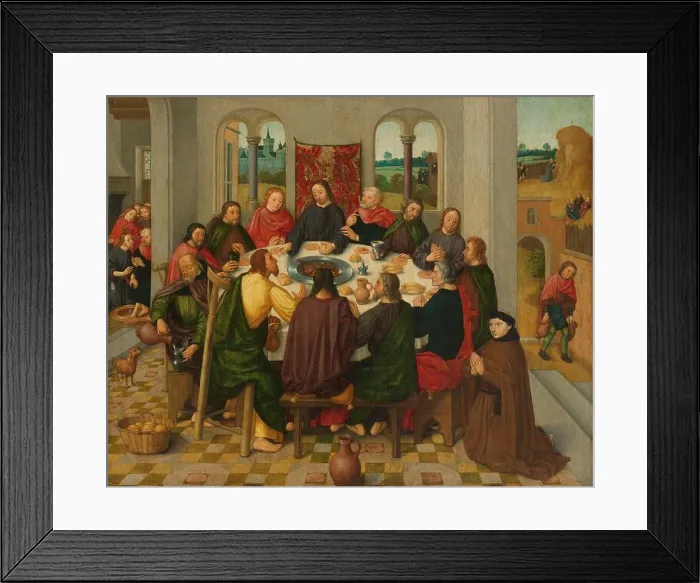 Framed Print : The last supper painting by Meester van de Amsterdamse Dood van Maria Framed Print : The last supper painting by Meester van de Amsterdamse Dood van Maria