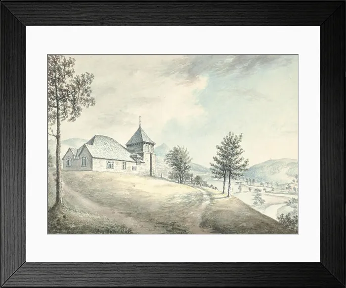Framed Print : Llandinam and Gwernwr Hills, 1794 Framed Print : Llandinam and Gwernwr Hills, 1794