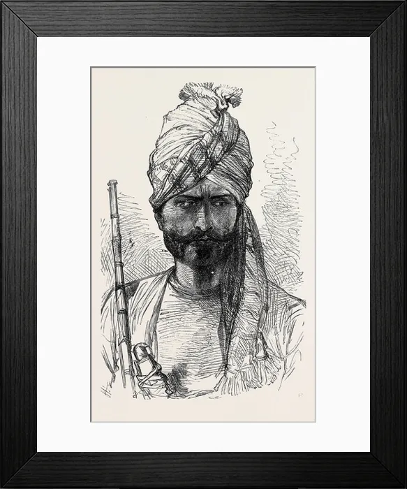 Framed Print : THE WAR IN AFGHANISTAN: MEN OF DIFFERENT AFGHAN TRIBES: KHAN BAZ A KUMBHUR KHEL AFREEDI 1879 Framed Print : THE WAR IN AFGHANISTAN: MEN OF DIFFERENT AFGHAN TRIBES: KHAN BAZ A KUMBHUR KHEL AFREEDI 1879