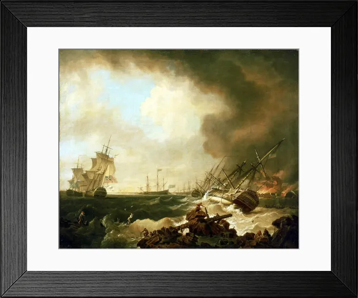 Framed Print : The Battle of Quiberon Bay, 21 November 1759: the Day After Framed Print : The Battle of Quiberon Bay, 21 November 1759: the Day After