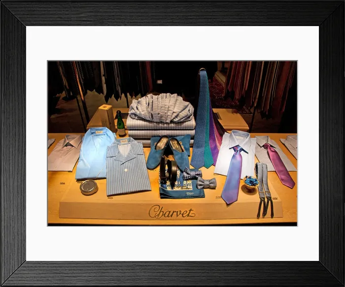 Framed Print : Charvet store Paris mode fashion store couturier Framed Print : Charvet store Paris mode fashion store couturier
