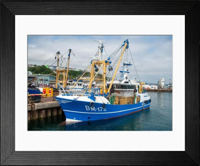 Framed Print : Fishing Trawler Brixham Harbour Devon England UK Framed Print : Fishing Trawler Brixham Harbour Devon England UK