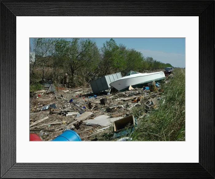 Framed Print : Debris left on the refuge in the wake of hurricane Katrina Framed Print : Debris left on the refuge in the wake of hurricane Katrina