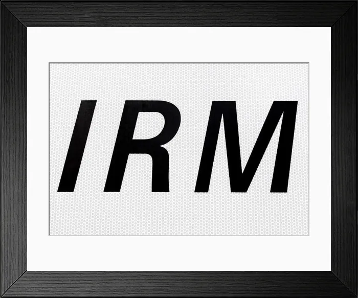 Framed Print : MRI sign called IRM in French language Framed Print : MRI sign called IRM in French language