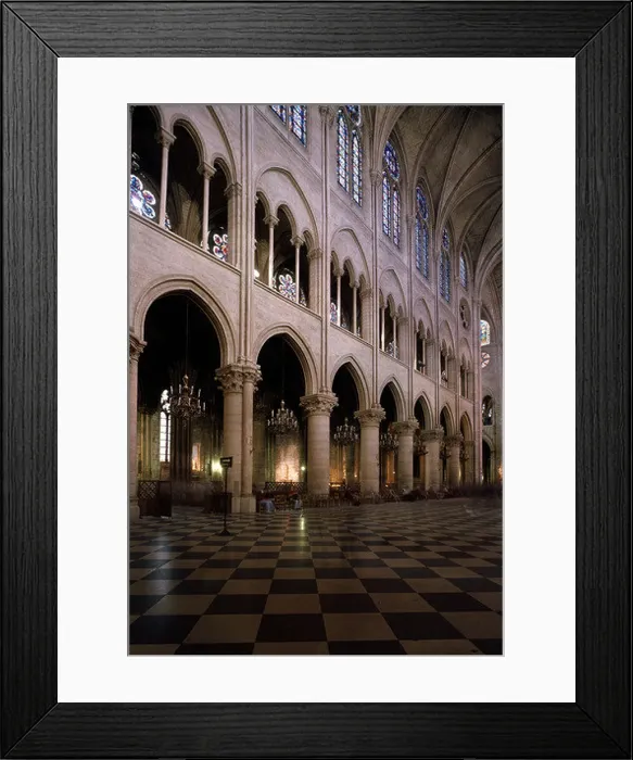 Framed Print : Paris, Kathedrale Notre Dame, Wandaufbau im Mittelschiff Framed Print : Paris, Kathedrale Notre Dame, Wandaufbau im Mittelschiff