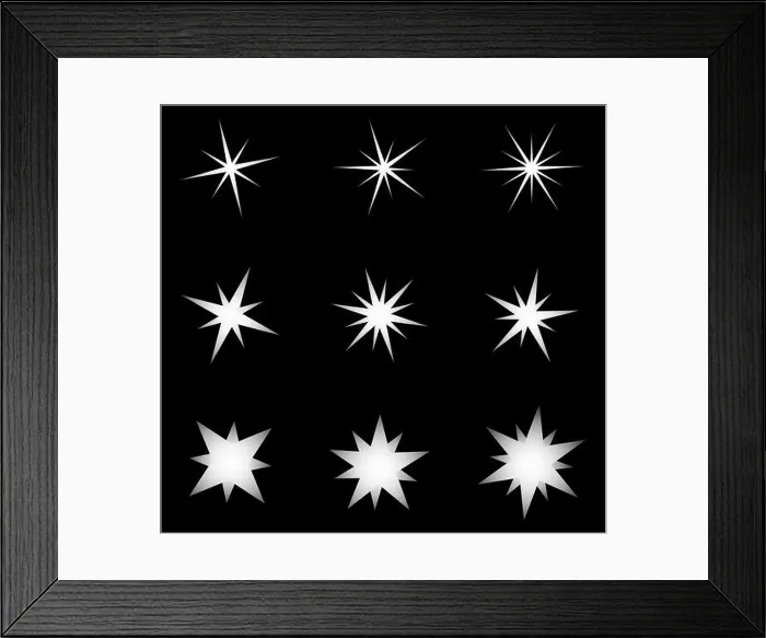 Framed Print : transparent star vector symbol icon design Framed Print : transparent star vector symbol icon design