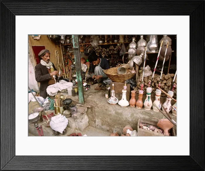 Framed Print : Pakistan Rawalpindi Rajah Bazaar hookah pipe shop Framed Print : Pakistan Rawalpindi Rajah Bazaar hookah pipe shop