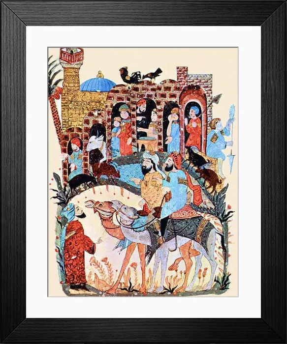 Framed Print : Iraq / Arabia: A conversation in a village Framed Print : Iraq / Arabia: A conversation in a village