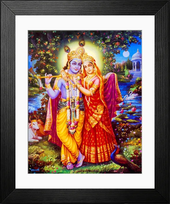 Framed Print : Krishna & Radha Framed Print : Krishna & Radha