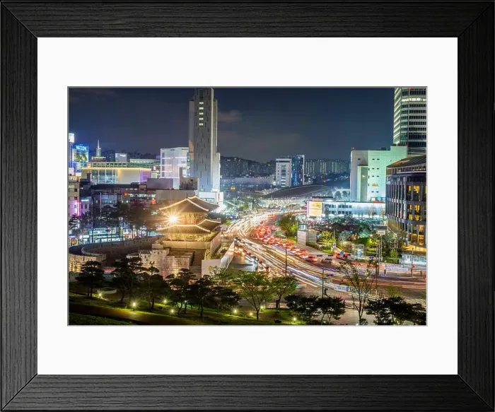 Framed Print : South Korea, Seoul, Jongno-gu district Framed Print : South Korea, Seoul, Jongno-gu district