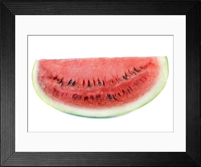 Framed Print : The watermelon on white background Framed Print : The watermelon on white background