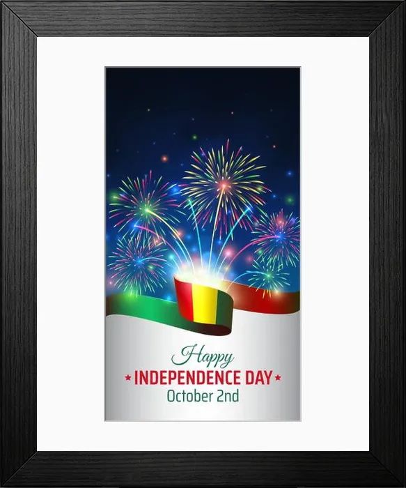 Framed Print : October 2, guinea independence day Framed Print : October 2, guinea independence day
