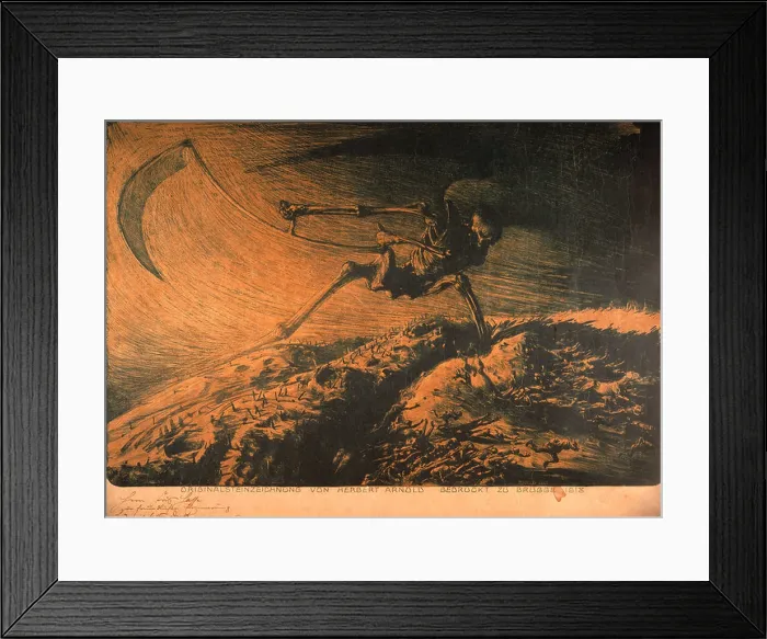 Framed Print : 2 G55 A2 1918 2 E Herbert Arnold The Grim Reaper Arnold Herbert born 1877 Untitled Death The Grim Reaper on the killing Framed Print : 2 G55 A2 1918 2 E Herbert Arnold The Grim Reaper Arnold Herbert born 1877 Untitled Death The Grim Reaper on the killing