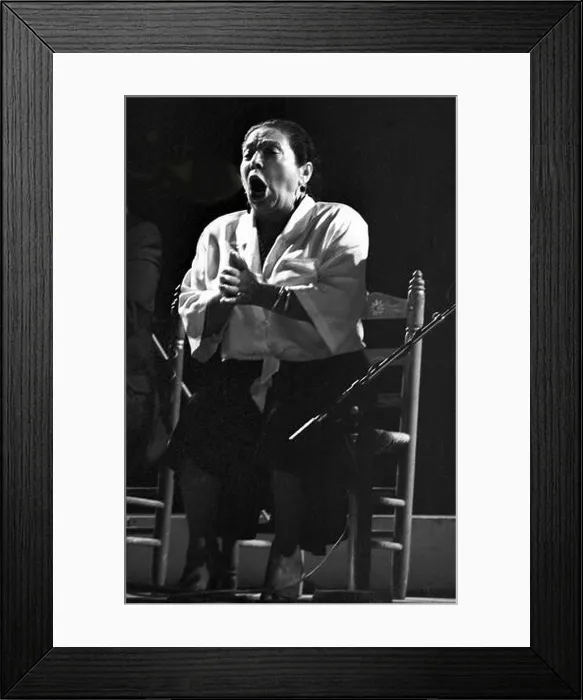Framed Print : The spanish flamenco singer Adela La Chaqueta