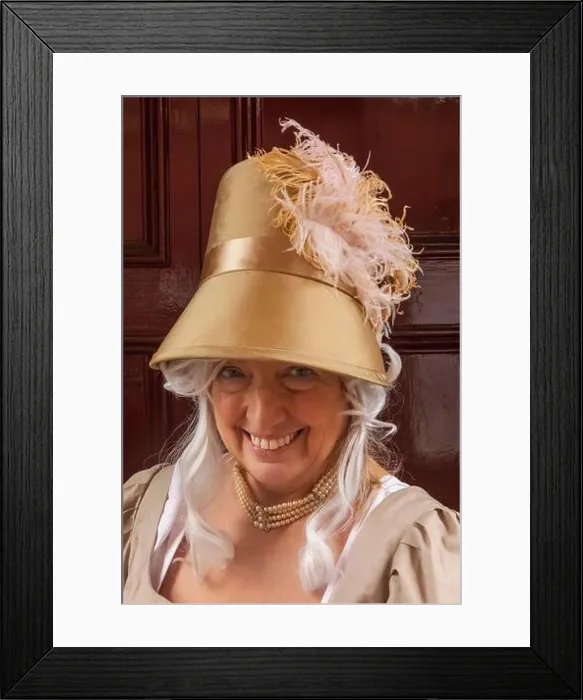 Framed Print : England, Kent, Tunbridge Wells, The Pantiles, Portrait of Author Alice McVeigh dressed in Period Costume Framed Print : England, Kent, Tunbridge Wells, The Pantiles, Portrait of Author Alice McVeigh dressed in Period Costume