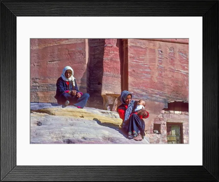 Framed Print : Two bedouin women Petra Jordan Framed Print : Two bedouin women Petra Jordan