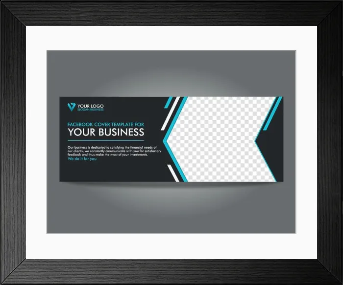 Framed Print : Facebook Cover Web Banner Social Media Design Template Vector EPS 10 Framed Print : Facebook Cover Web Banner Social Media Design Template Vector EPS 10