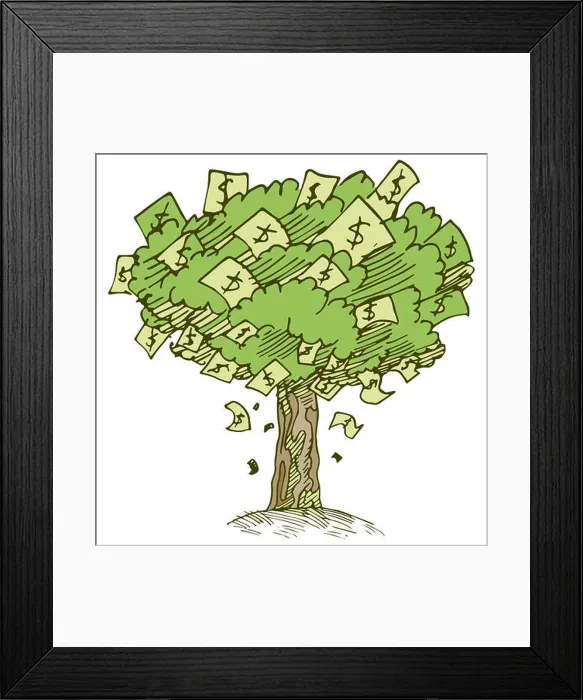 Framed Print : An image of a money tree Framed Print : An image of a money tree