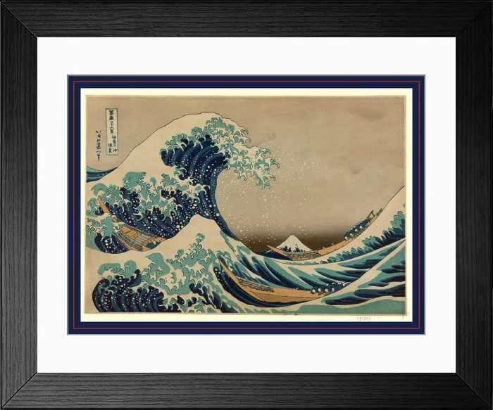 Framed Print : Kanagawa oki nami ura, The great wave off shore of Kanagawa Framed Print : Kanagawa oki nami ura, The great wave off shore of Kanagawa