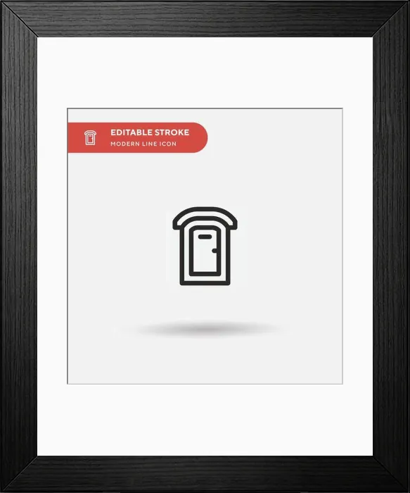 Framed Print : Portable Toilet Simple vector icon Framed Print : Portable Toilet Simple vector icon