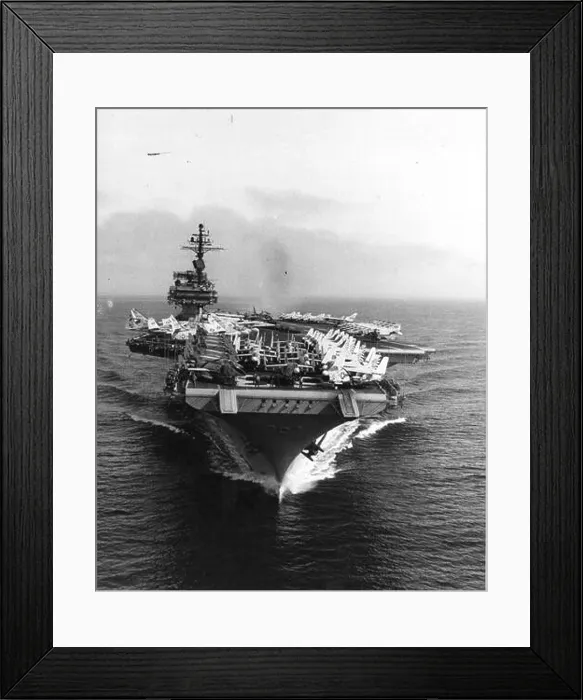 Framed Print : This photograph depicts the USS Kitty Hawk (CVA-63) Framed Print : This photograph depicts the USS Kitty Hawk (CVA-63)