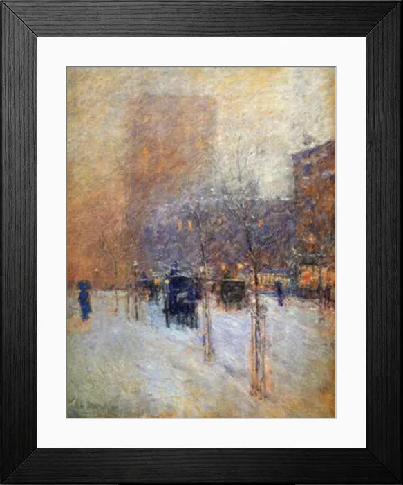 Framed Print : Work by Childe Hassam. before 1935 136 Hassam - late-afternoon-new-york-winter-1900 Framed Print : Work by Childe Hassam. before 1935 136 Hassam - late-afternoon-new-york-winter-1900