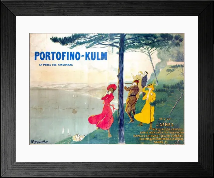 Framed Print : Grand Hotel Portofino Kulm - La Perle des Panoramas - Artwork by Leonetto Cappiello 1905 Framed Print : Grand Hotel Portofino Kulm - La Perle des Panoramas - Artwork by Leonetto Cappiello 1905