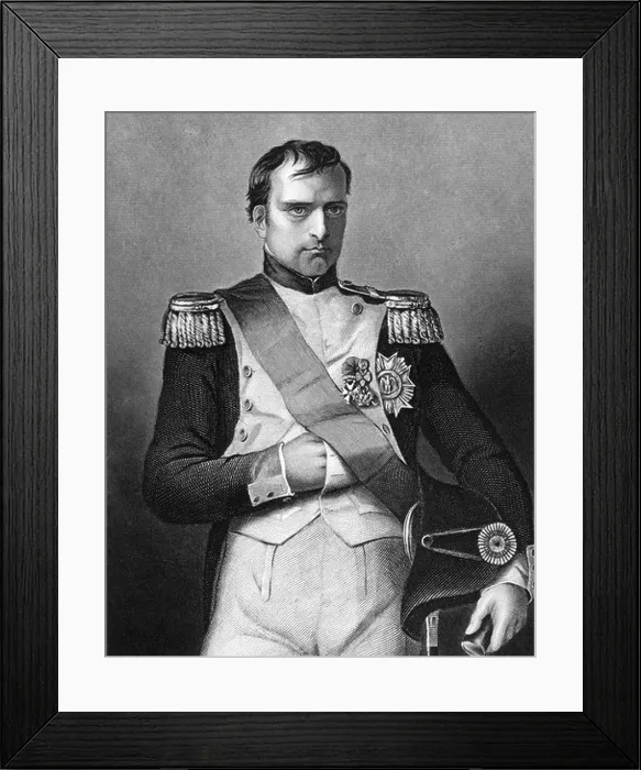 Framed Print : Napoleon Bonaparte (1769-1821) on engraving from 1800s. Emperor of France Framed Print : Napoleon Bonaparte (1769-1821) on engraving from 1800s. Emperor of France