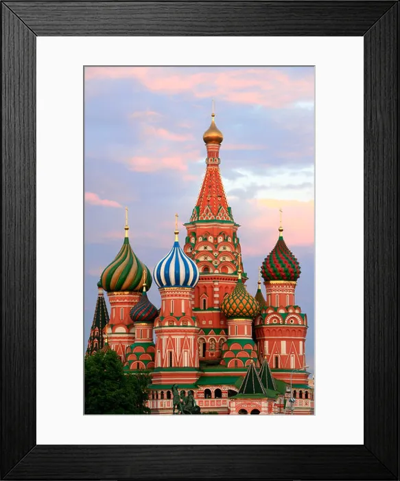 Framed Print : Saint Basil's Cathedral at the Red Square in Moscow, Russia Framed Print : Saint Basil's Cathedral at the Red Square in Moscow, Russia