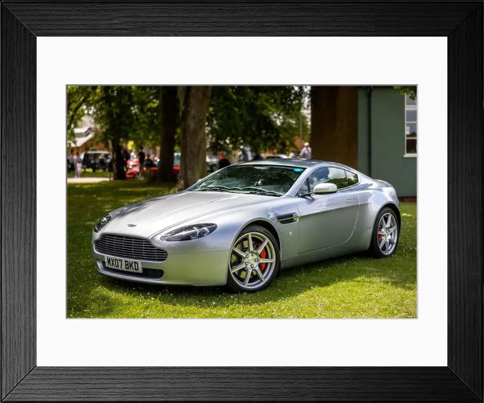 Framed Print : 2007 Aston Martin V8 Vantage ‘MX07 BKD on display at the June Scramble held at the Bicester Heritage Centre Framed Print : 2007 Aston Martin V8 Vantage ‘MX07 BKD on display at the June Scramble held at the Bicester Heritage Centre