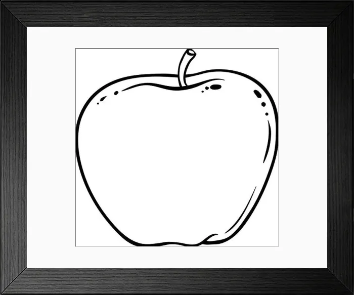Framed Print : Apple Fruit Isolated Outline Illustration Framed Print : Apple Fruit Isolated Outline Illustration