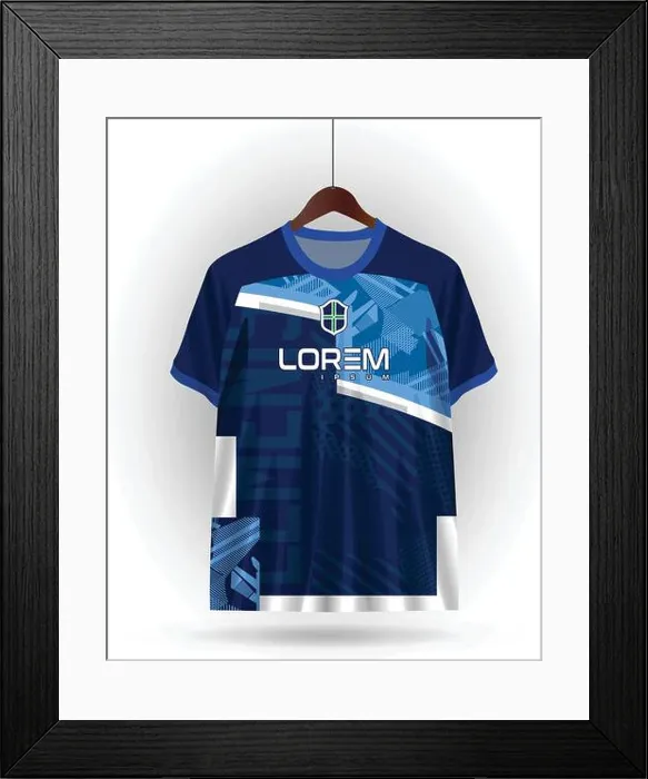 Framed Print : Sports t-shirt jersey design concept vector Framed Print : Sports t-shirt jersey design concept vector