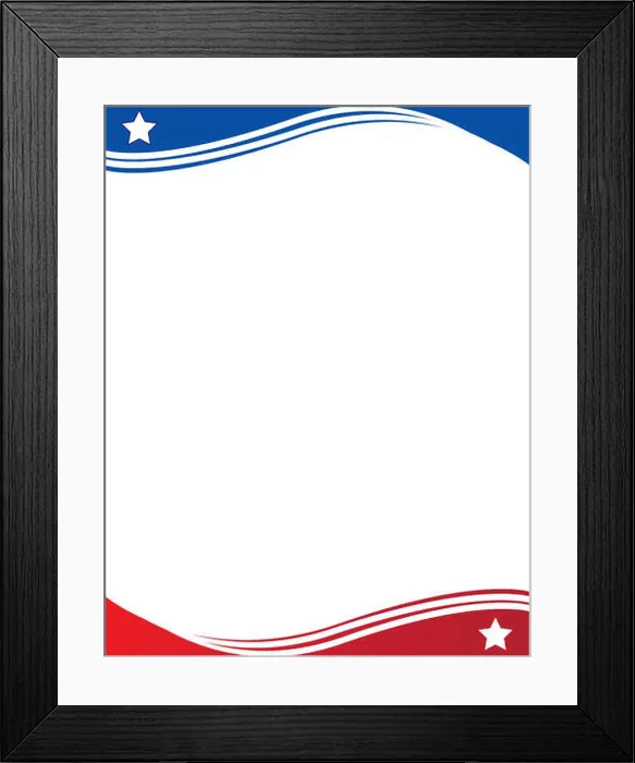 Framed Print : Panama Flag Border Background