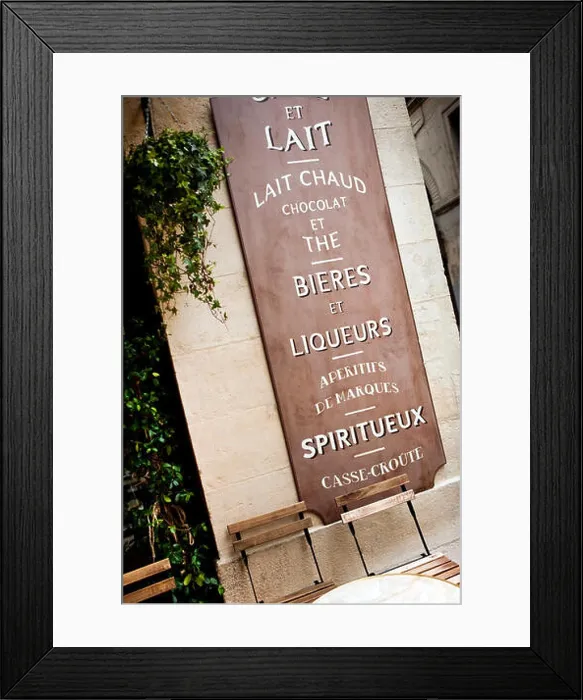 Framed Print : Terrace of an old and vintage French bistro Framed Print : Terrace of an old and vintage French bistro